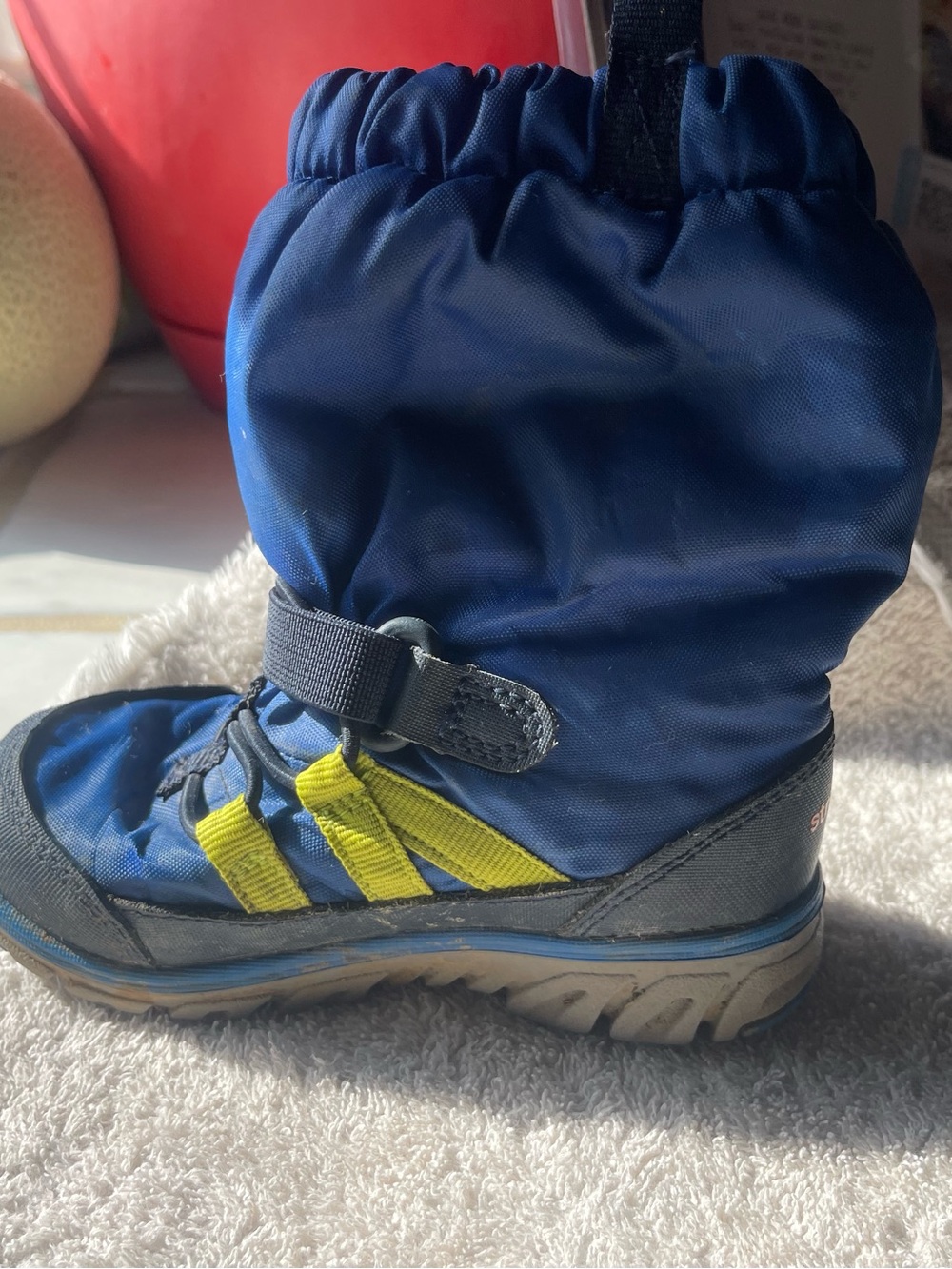 Stride Rite Waterproof Blue and Yellow Winter Snow Boot